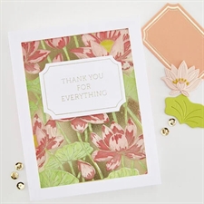 Hero Arts Letterpress + Foil & Cut & Stencil Bundle - Tranquil Garden / Lotus Flower